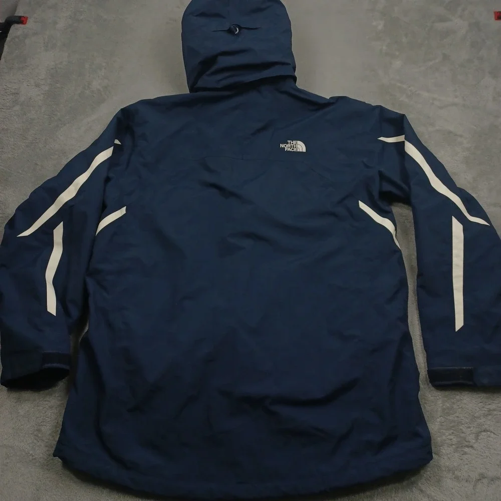 North Face Jacket Mens‎ Medium Blue Full Zip Hooded Outdoor Hyvent